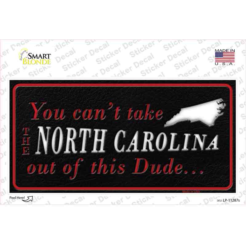 North Carolina Dude Novelty Sticker Decal Small