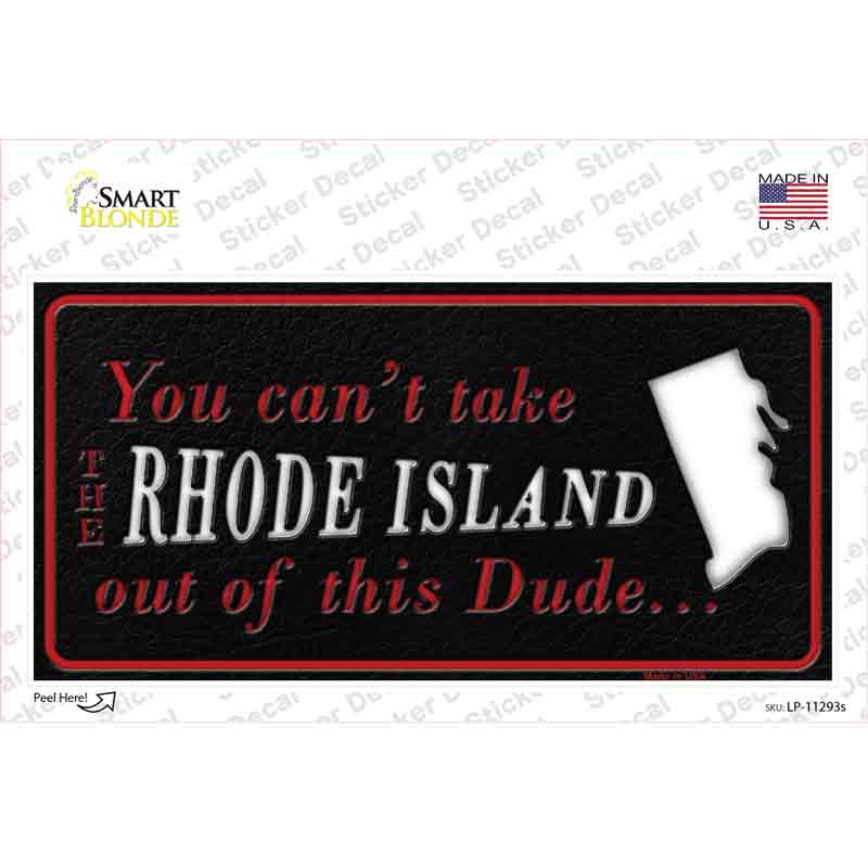 Rhode Island Dude Novelty Sticker Decal Small