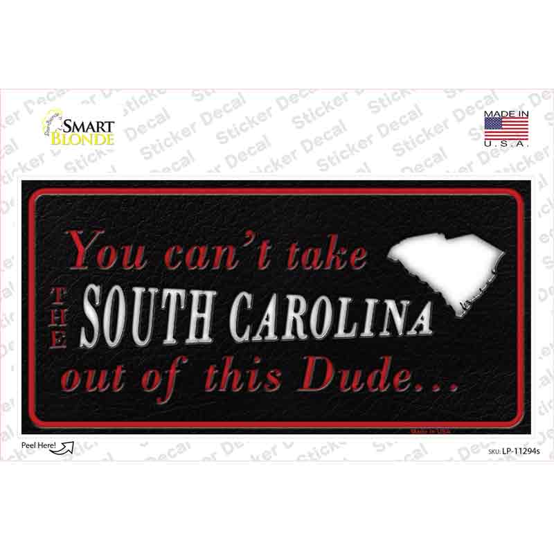 South Carolina Dude Novelty Sticker Decal