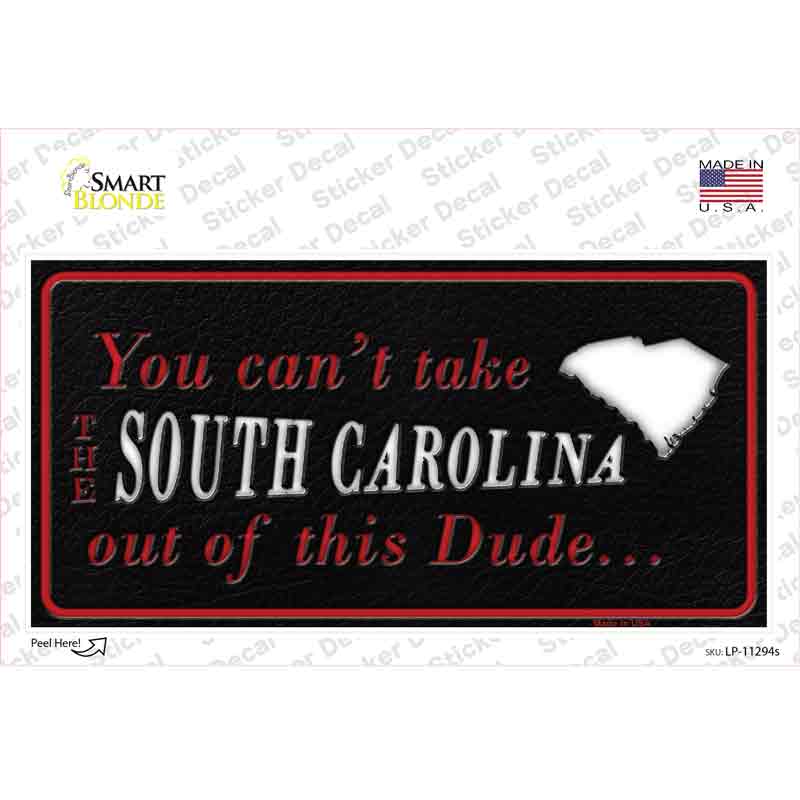 South Carolina Dude Novelty Sticker Decal Small