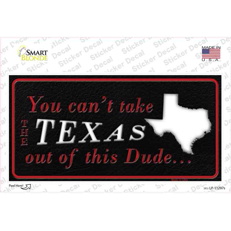 Texas Dude Novelty Sticker Decal Small