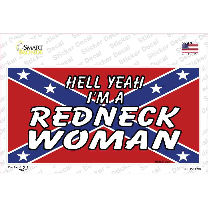 Redneck Woman Novelty Sticker Decal Small