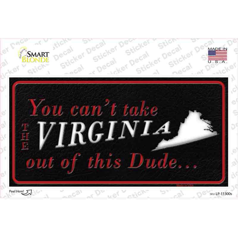 Virginia Dude Novelty Sticker Decal Small