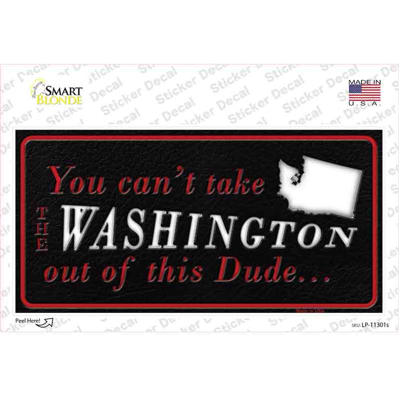 Washington Dude Novelty Sticker Decal Small