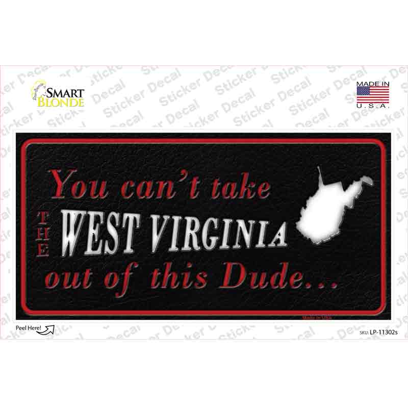 West Virginia Dude Novelty Sticker Decal