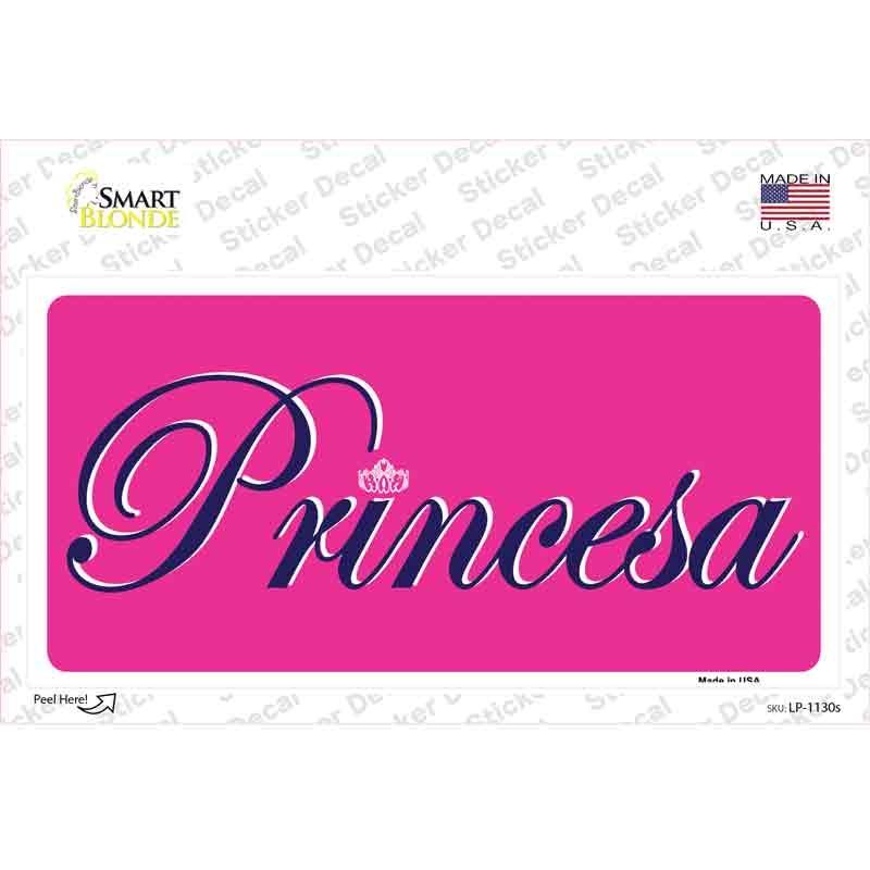 Princesa Novelty Sticker Decal Small