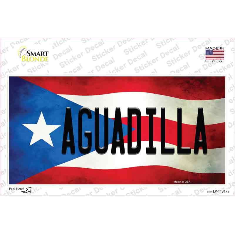 Aguadilla Puerto Rico Flag Novelty Sticker Decal Small