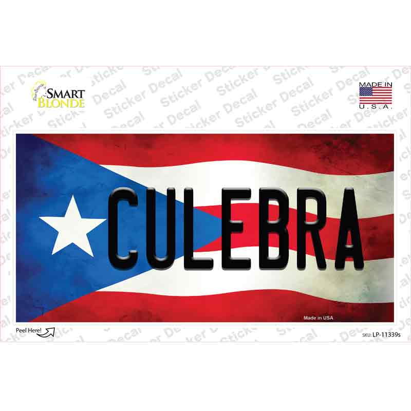 Culebra Puerto Rico Flag Novelty Sticker Decal Small