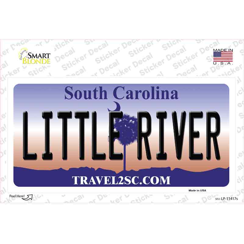 Little River South Carolina Novelty Sticker Decal Small