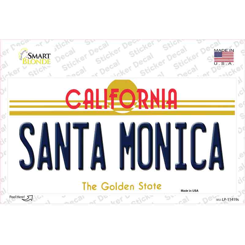 Santa Monica California Novelty Sticker Decal Small