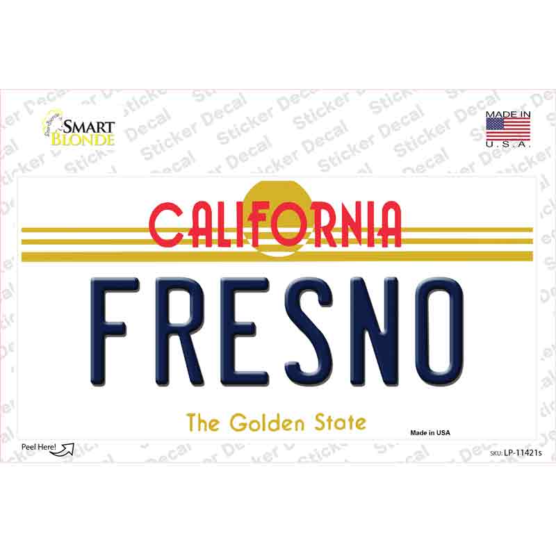 Fresno California Novelty Sticker Decal Small