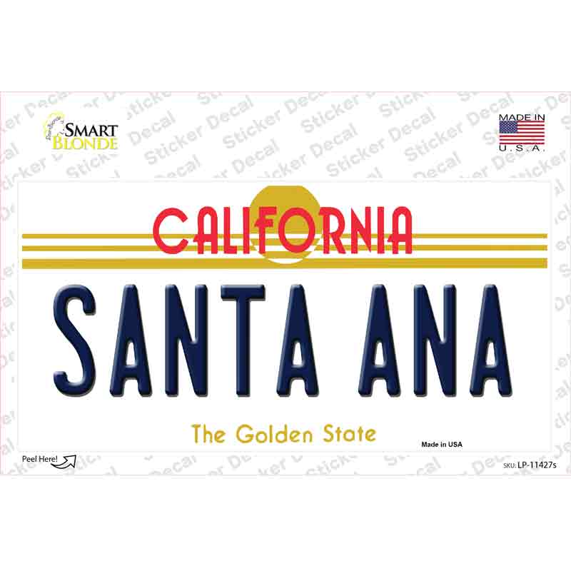 Santa Ana California Novelty Sticker Decal Small