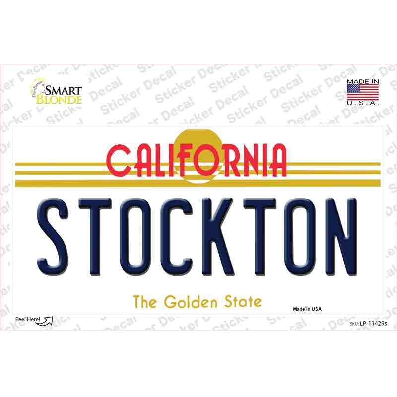 Stockton California Novelty Sticker Decal Small