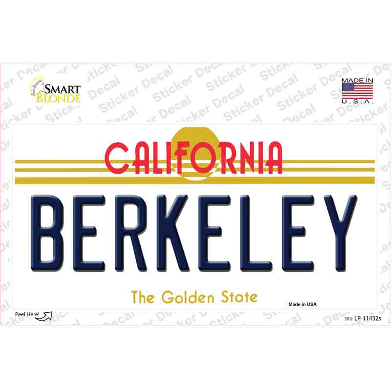 Berkeley California Novelty Sticker Decal Small