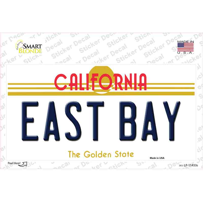 East Bay California Novelty Sticker Decal Small