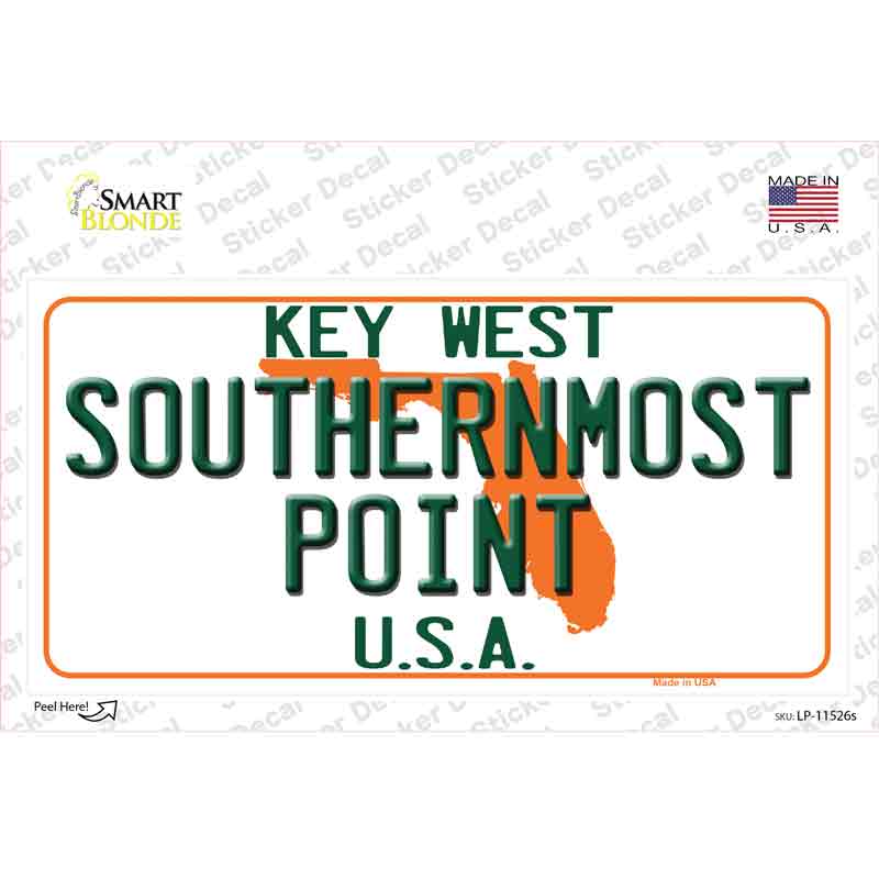 Key West Southernmost Point Novelty Sticker Decal Small