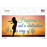 Happiness Way Of Life Sunset Novelty Sticker Decal