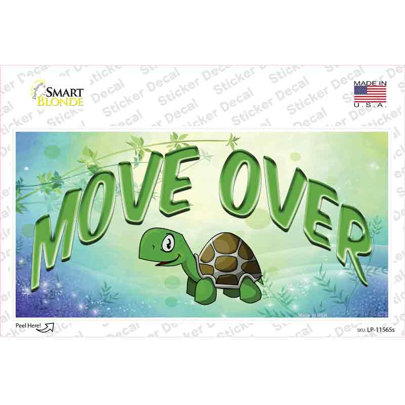 Move Over Novelty Sticker Decal | Smart Blonde