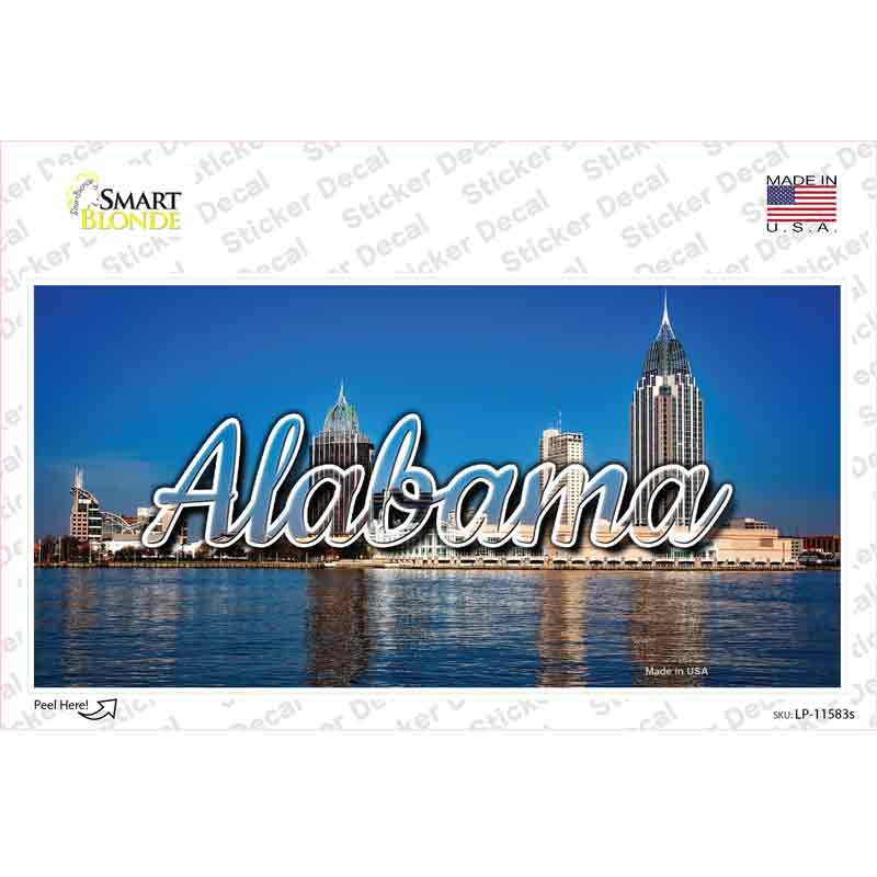 Alabama City Skyline State Novelty Sticker Decal Small