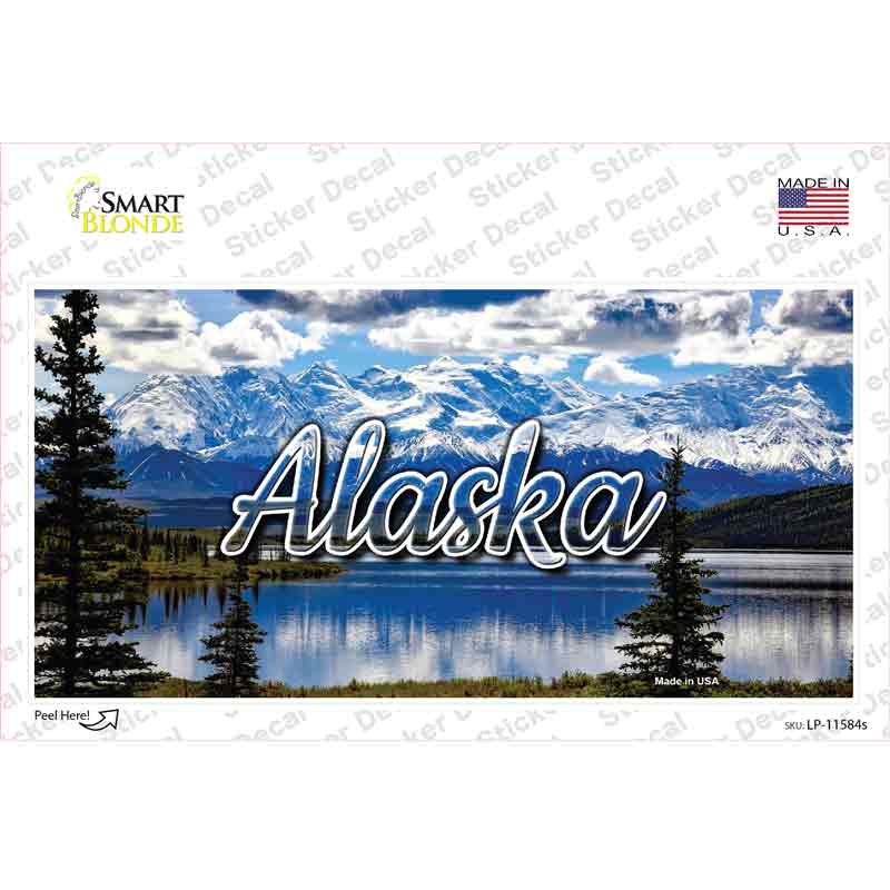 Alaska Snowy Mountains State Novelty Sticker Decal Small