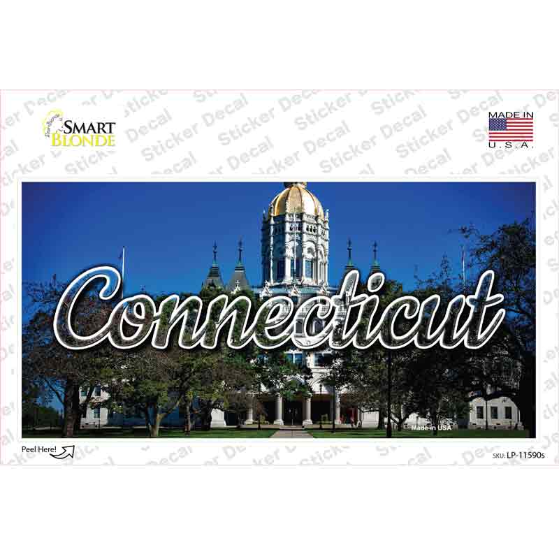 Connecticut Capital Building State Novelty Sticker Decal Small