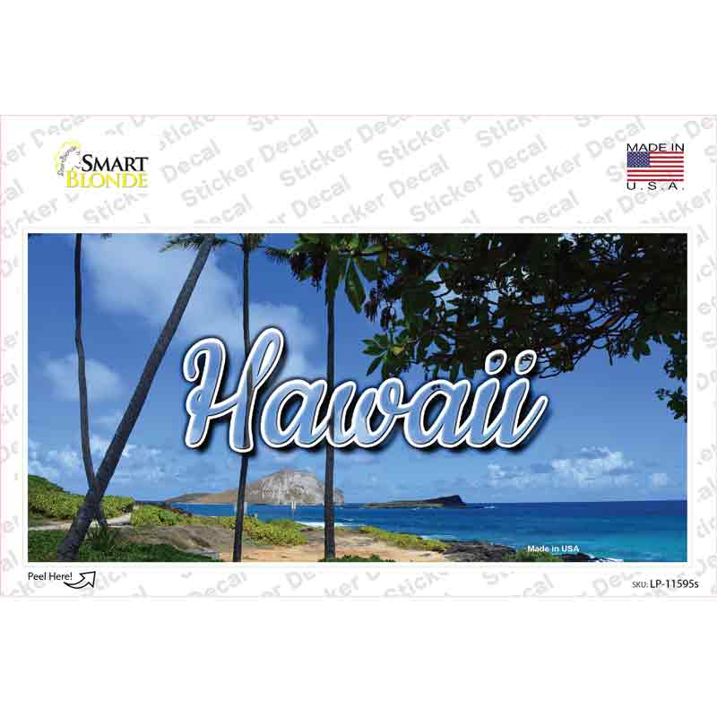 Hawaii Palm Trees State Novelty Sticker Decal Small