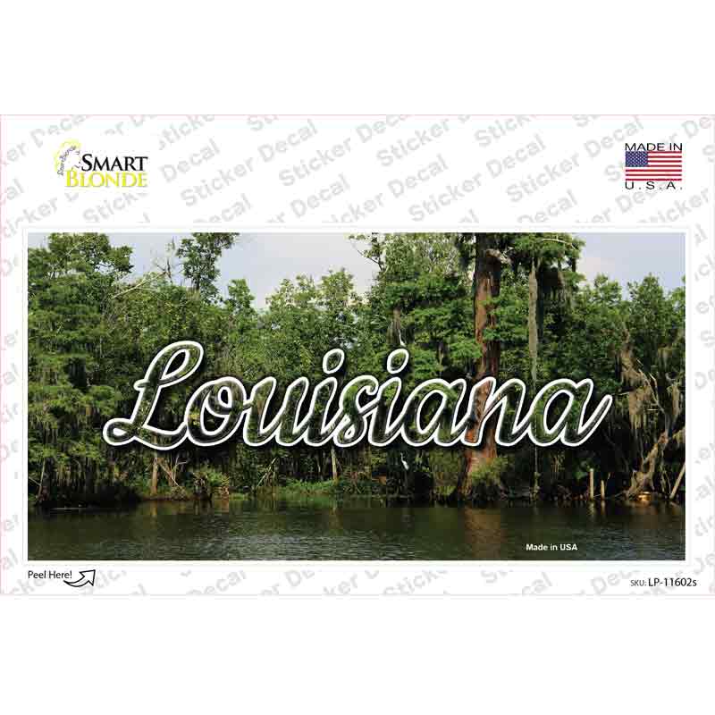 Louisiana Swamp State Novelty Sticker Decal Small