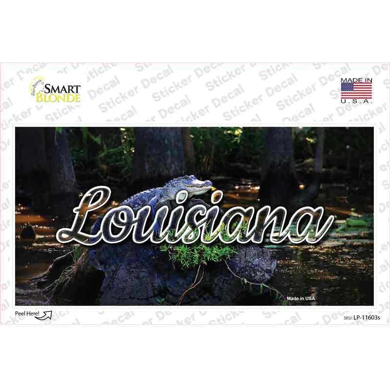 Louisiana Alligator Swamp State Novelty Sticker Decal Small