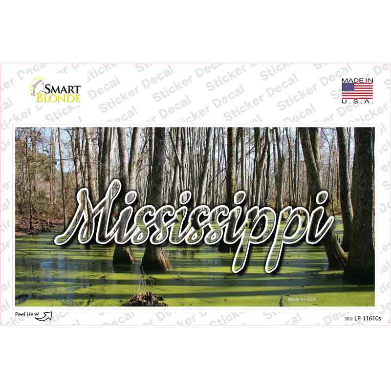 Mississippi Swamp State Novelty Sticker Decal Small