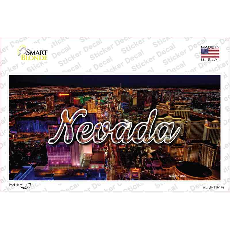 Nevada City Lights State Novelty Sticker Decal Small