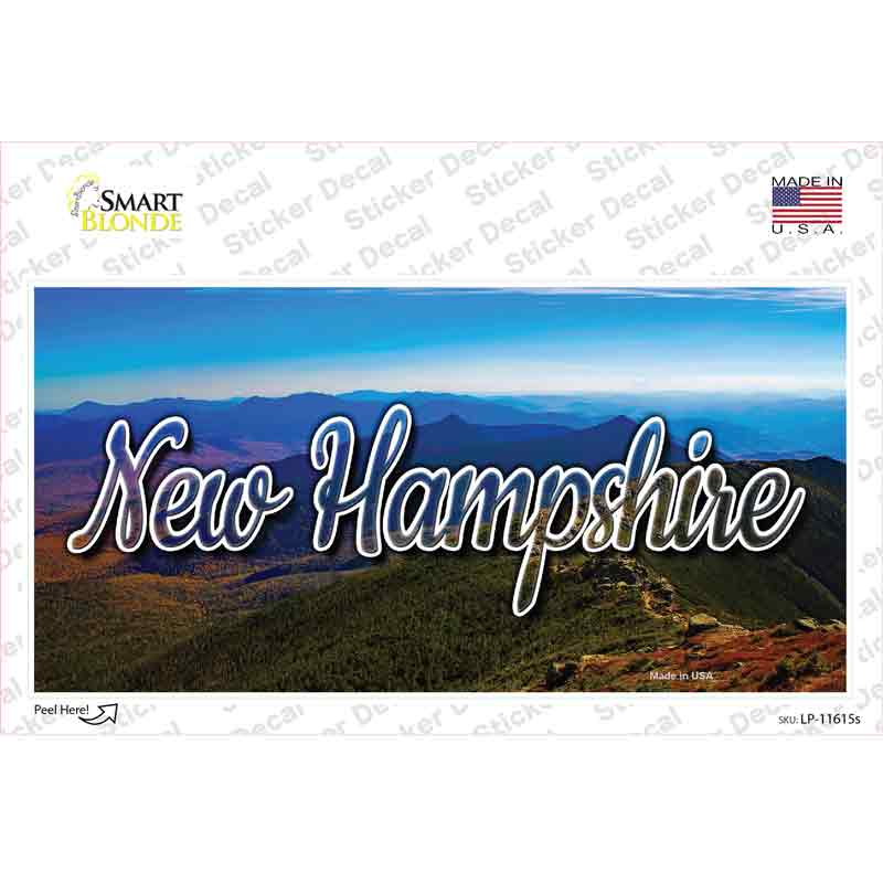 New Hampshire Mountain Range State Novelty Sticker Decal Small