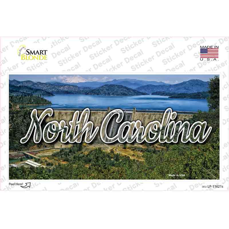 North Carolina Dam State Novelty Sticker Decal Small