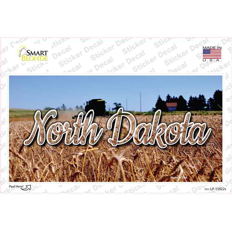 North Dakota Wheat Farm State Novelty Sticker Decal Small