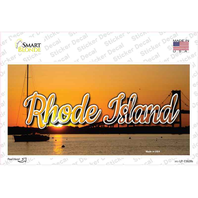 Rhode Island River Sunset State Novelty Sticker Decal Small