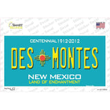 Des Montes Teal New Mexico Novelty Sticker Decal Small