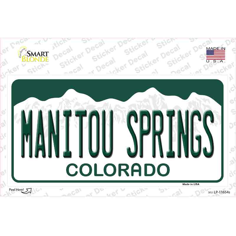 Manitou Springs Colorado Novelty Sticker Decal