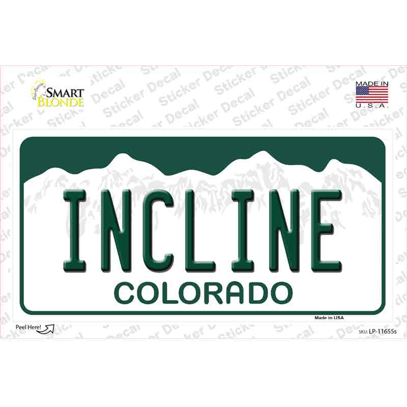 Incline Colorado Novelty Sticker Decal Small