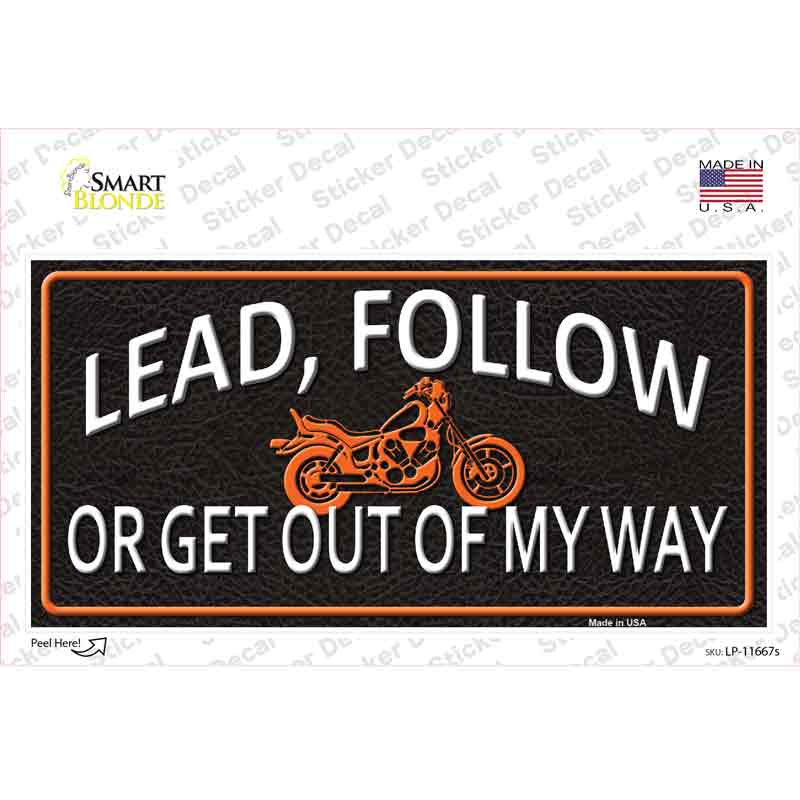 Lead Follow Novelty Sticker Decal Small