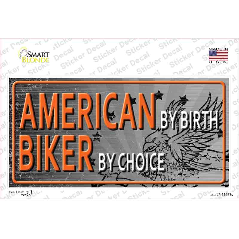 American Biker Novelty Sticker Decal Small