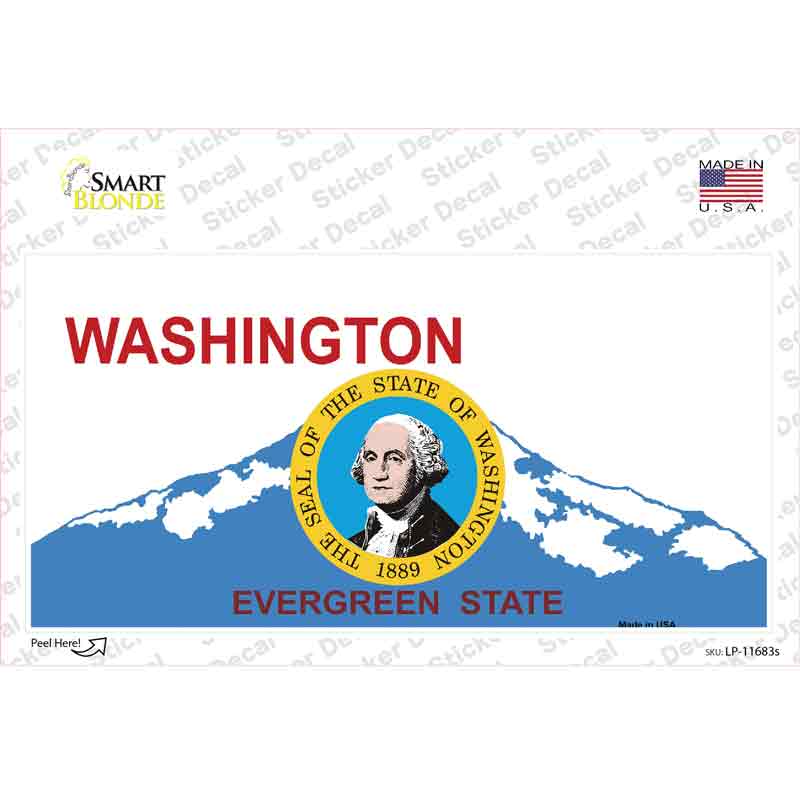 Washington Seal And State Novelty Sticker Decal Small