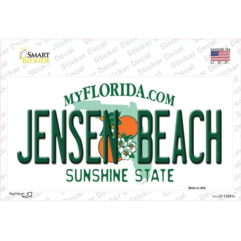 Jensen Beach Florida Novelty Sticker Decal Small