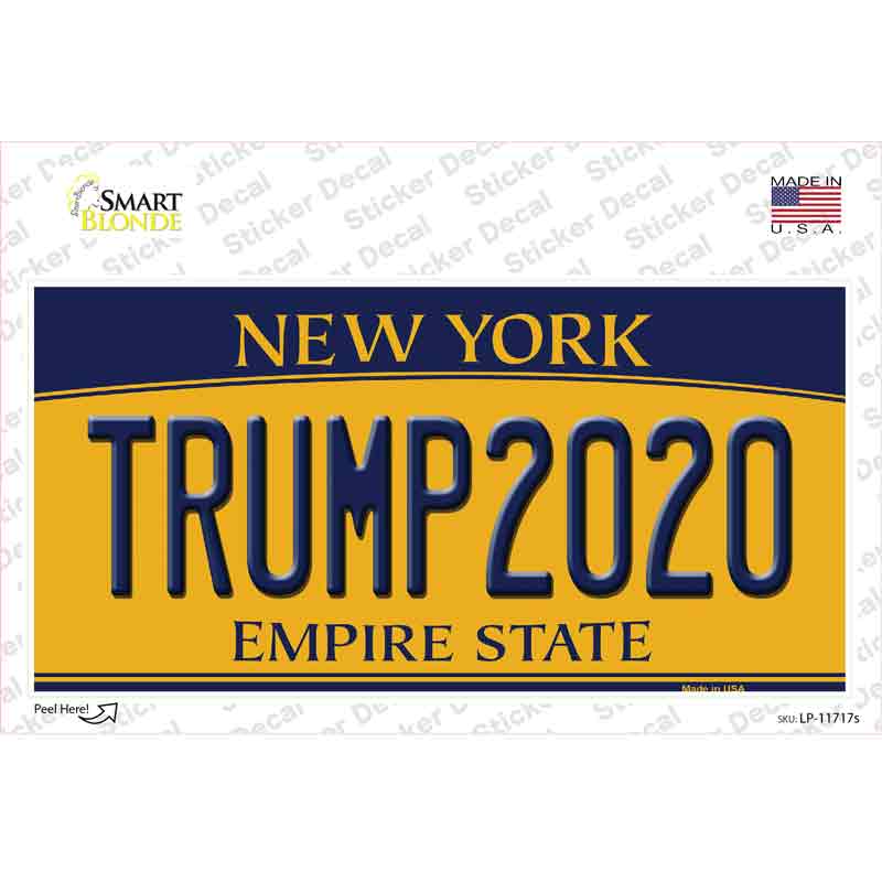 Trump 2020 New York Novelty Sticker Decal Small