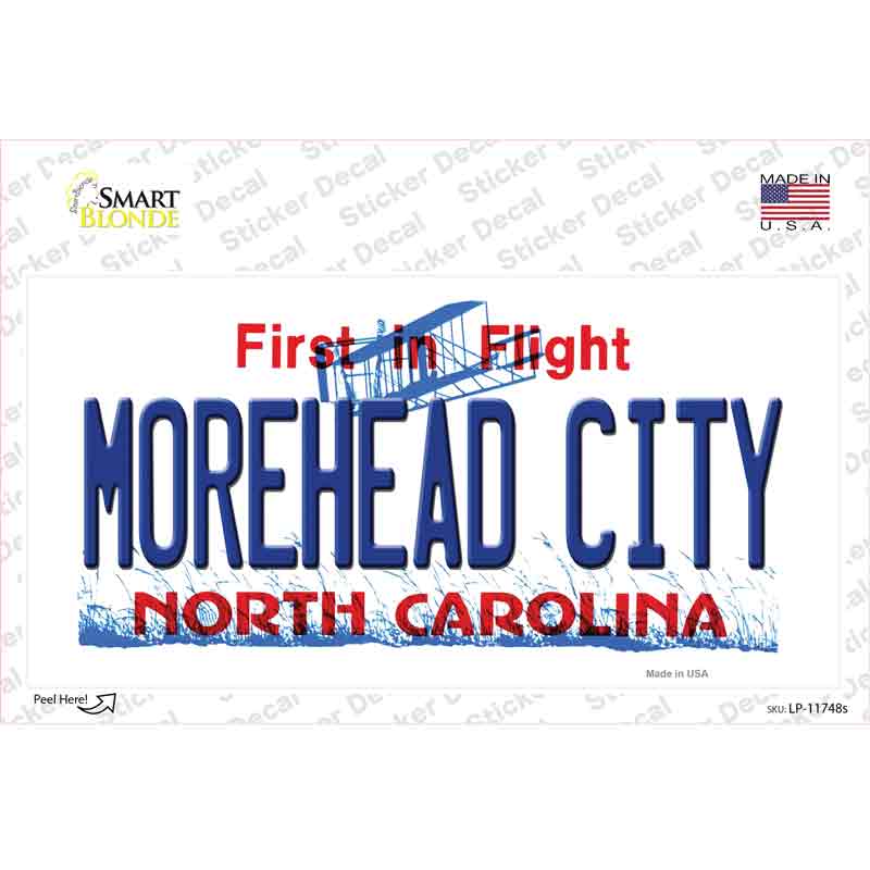 Morehead City North Carolina State Novelty Sticker Decal Small