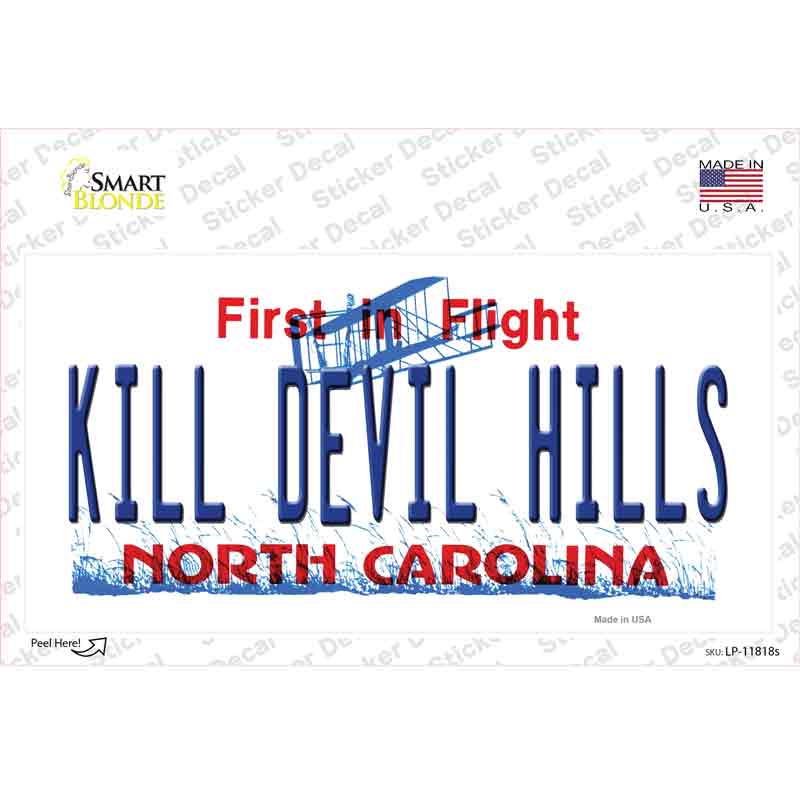 Kill Devil Hills North Carolina Novelty Sticker Decal Small