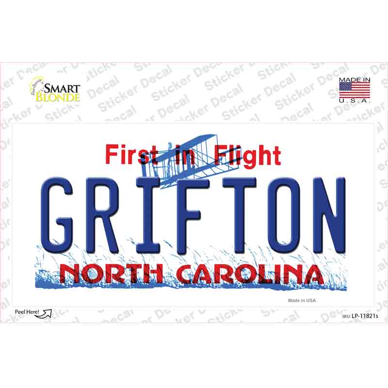 Grifton North Carolina Novelty Sticker Decal Small