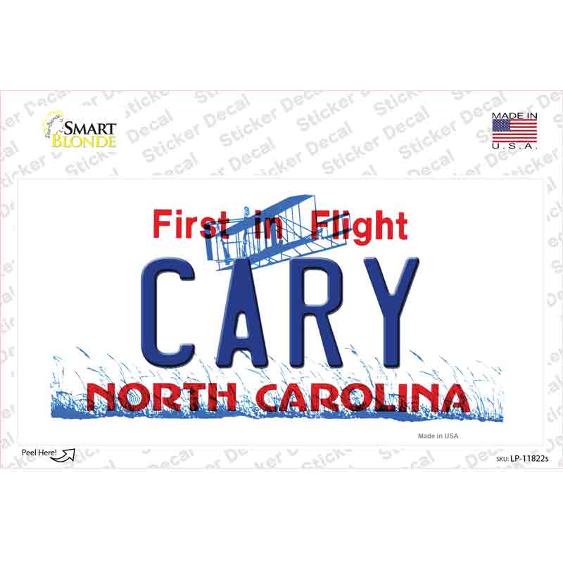 Cary North Carolina Novelty Sticker Decal Small