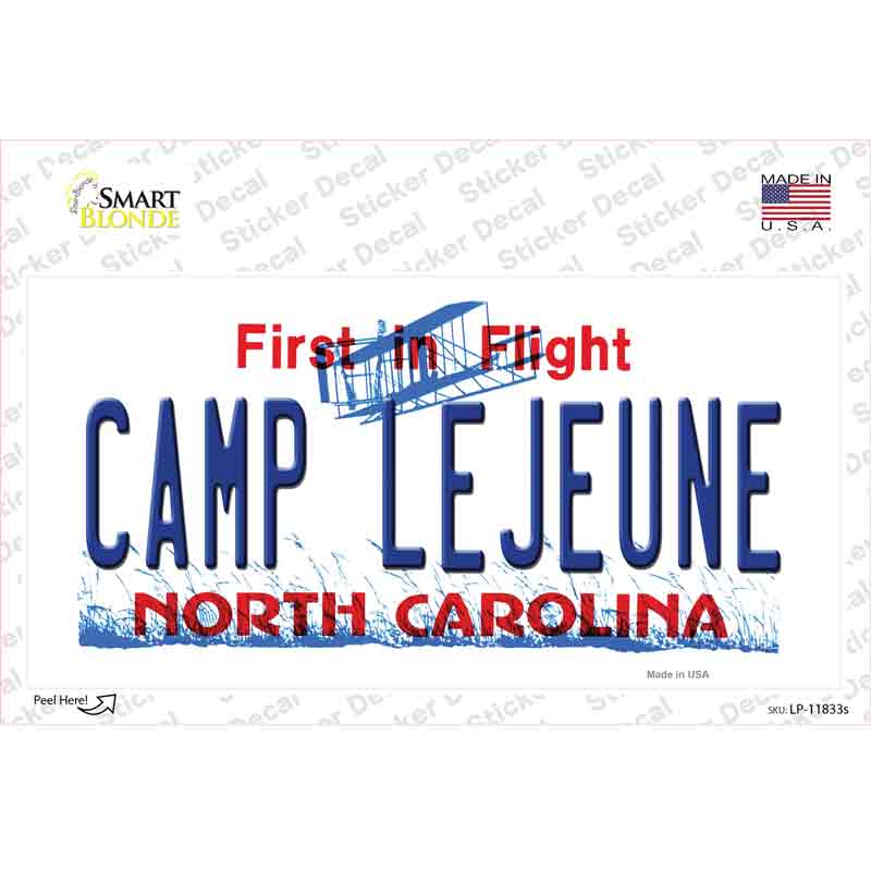 Camp Lejeune North Carolina Novelty Sticker Decal Small