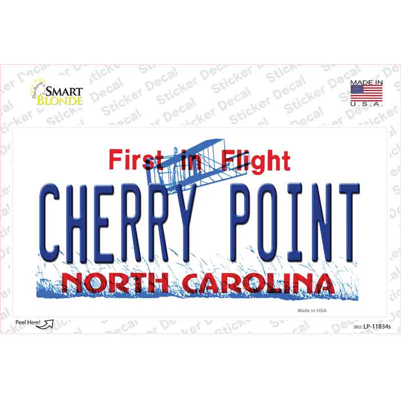 Cherry Point North Carolina Novelty Sticker Decal Small