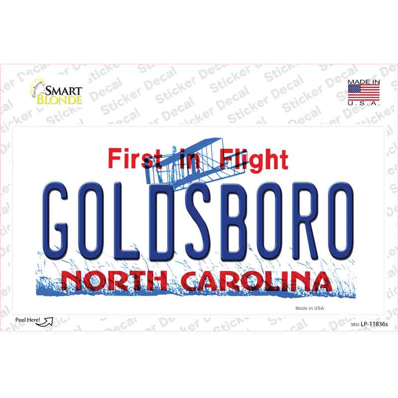 Goldsboro North Carolina Novelty Sticker Decal Small