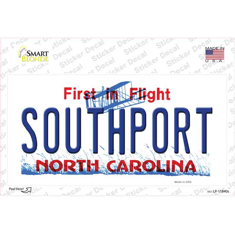 Southport North Carolina Novelty Sticker Decal Small